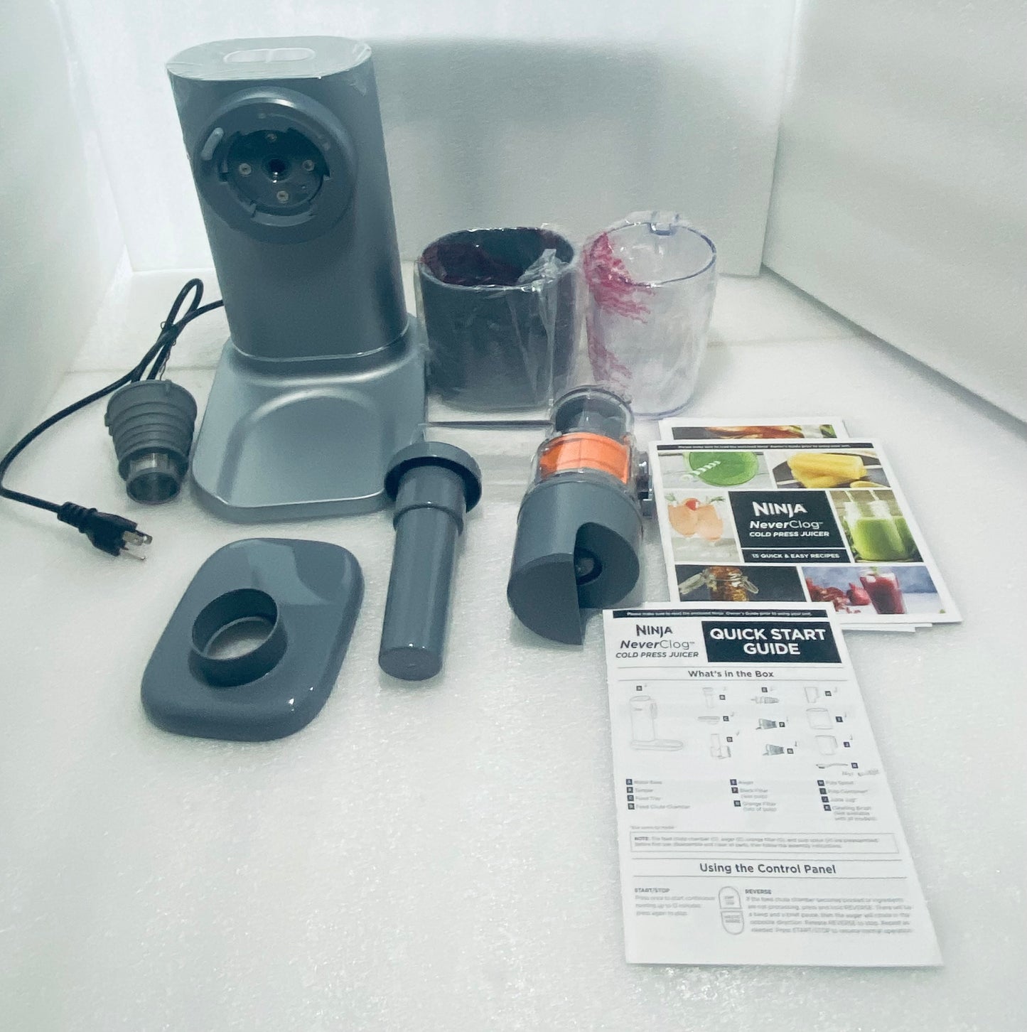 New Other Ninja NeverClog Cold Press Juicer W/ High-Torque & Total Pulp Control