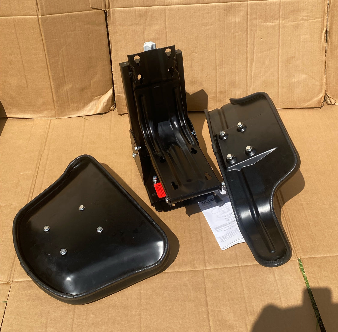 VEVOR Universal Adjustable Forklift/Tractor Seat With Micro Switch, Black