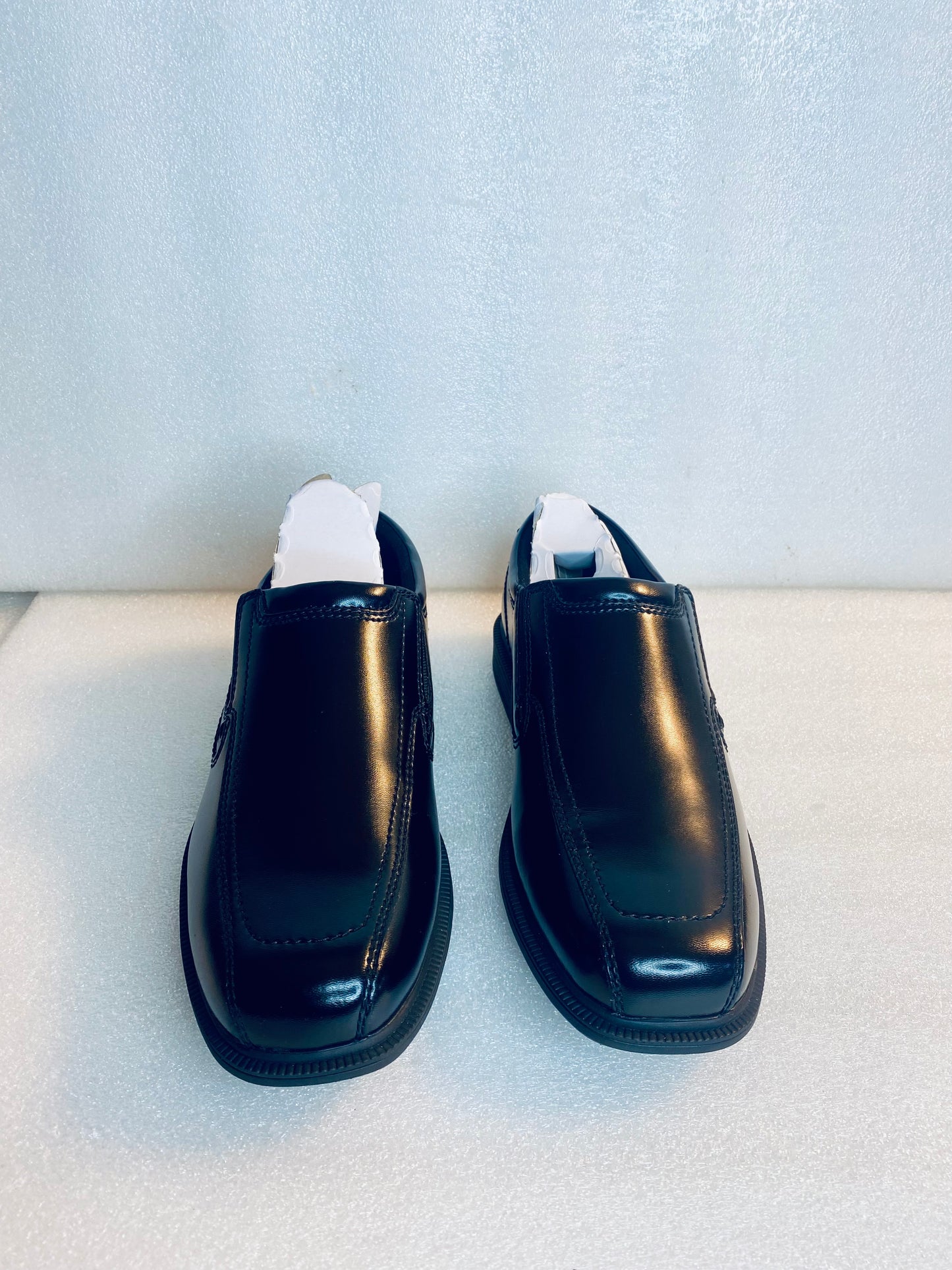 New Open Box Nunn Bush Bleeker Street Men's Bike Toe Slip On, Black, Size 7.5