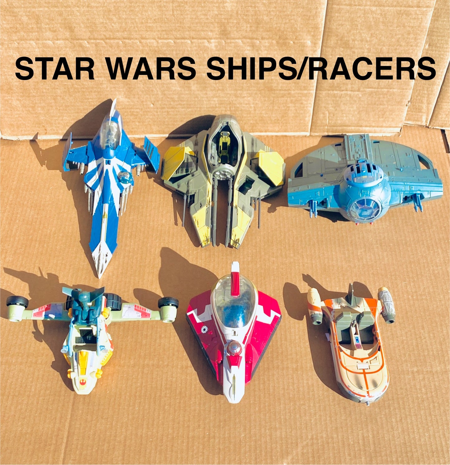 Lot Of 6 - Star Wars Jedi, Sith & Rebel Racers/Ships From Various Series