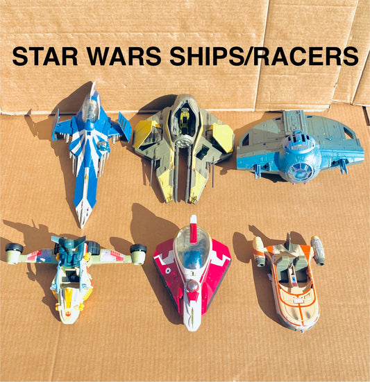 Lot Of 6 - Star Wars Jedi, Sith & Rebel Racers/Ships From Various Series