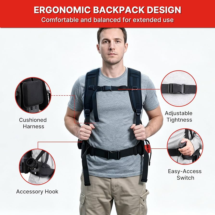 Shop-Vac Commercial 1.5 Gallon 4.5 PHP Corded Canister Backpack Vacuum, Black