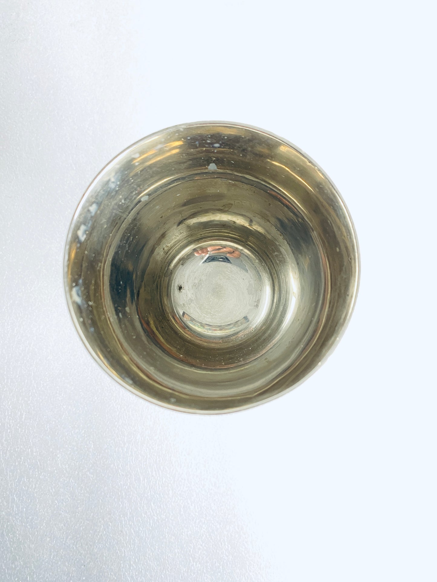 Lot Of 2-Vintage World Gift Z.Y. India Chalice Goblet Etched Brass Silver Plated