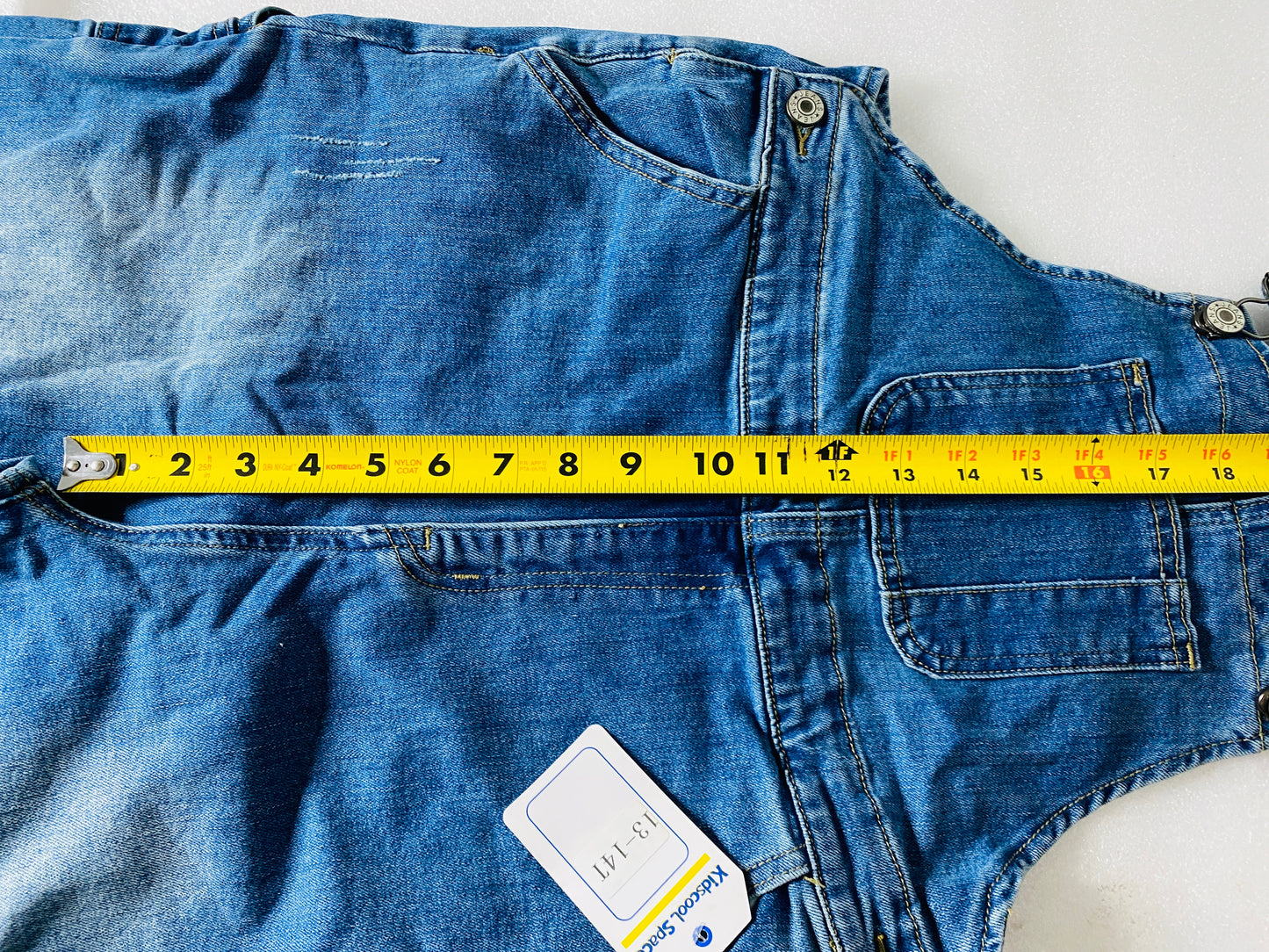New Kidscool Space Blue Size 16 Youth Overall Denim
