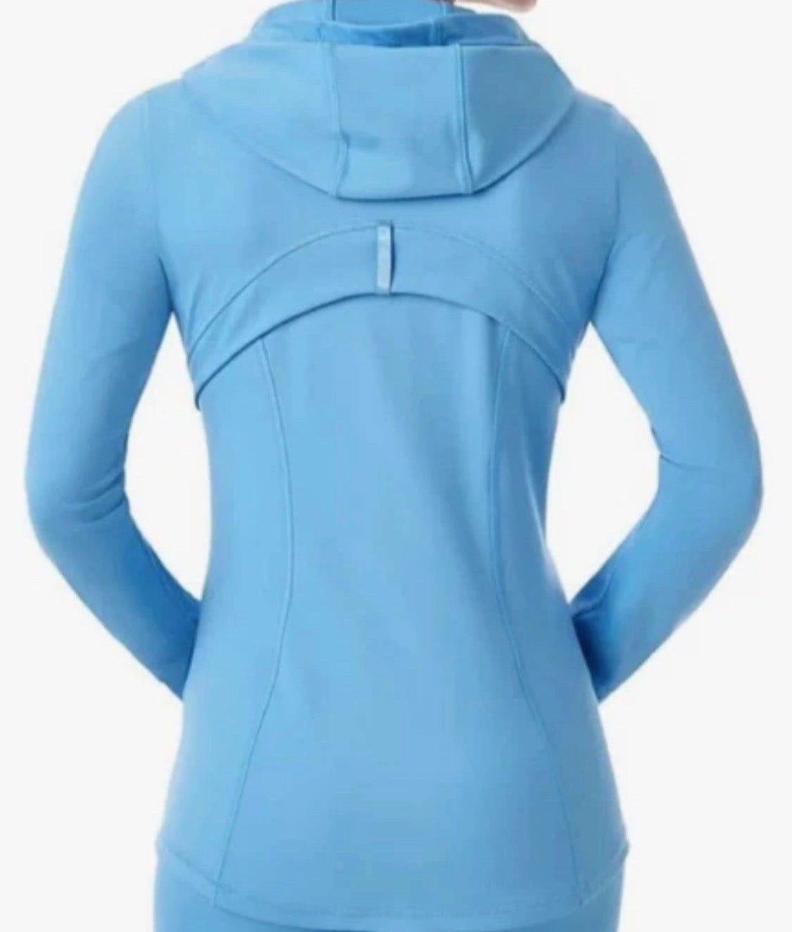 New Members Mark Ladies Everyday Moisture Wicking Full Zip Hooded Performance Jacket XXL, Blue Hills