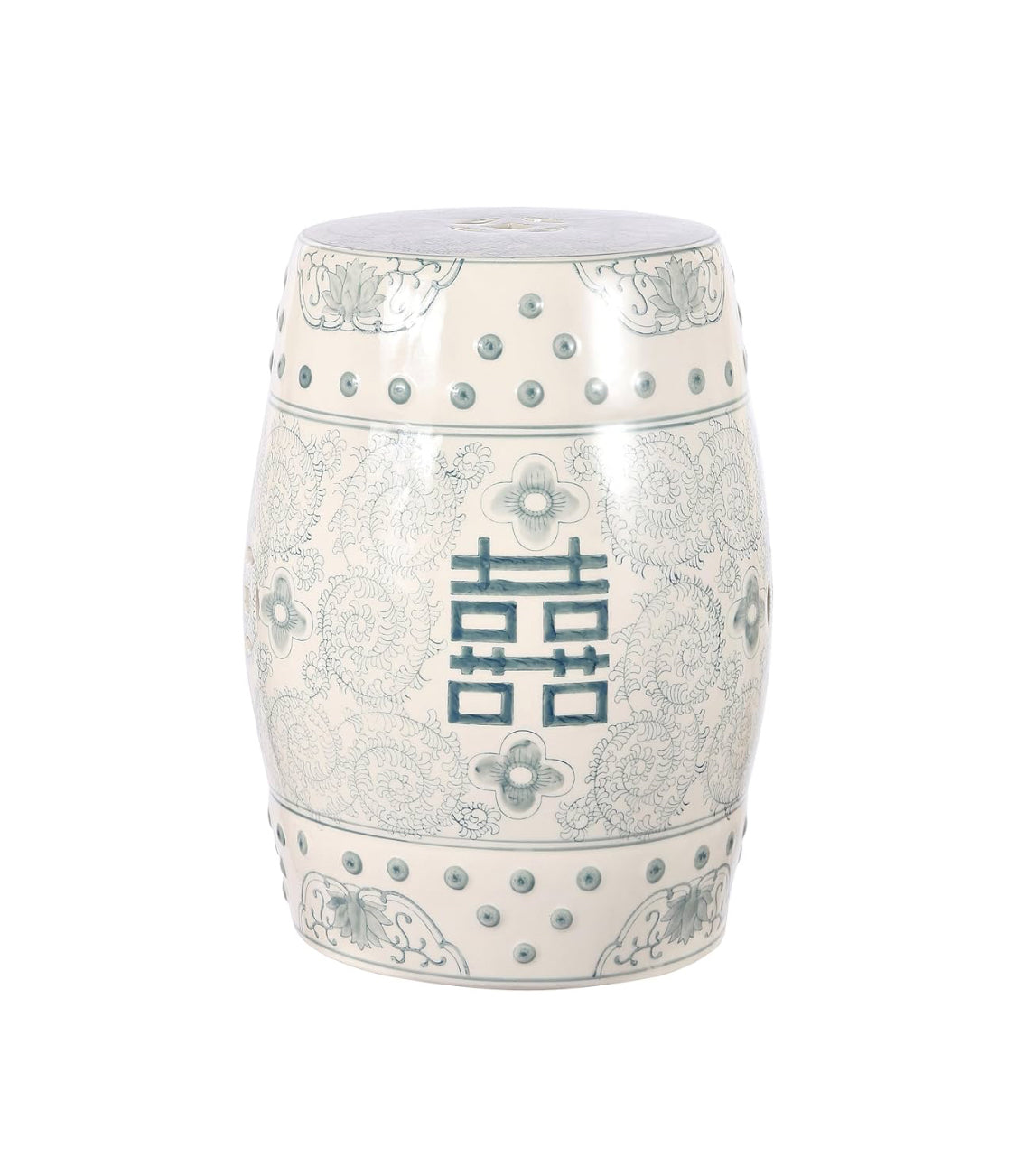 New Other JONATHAN Y 18" Chinoiserie Ceramic Drum Indoor/Outdoor Garden Stool