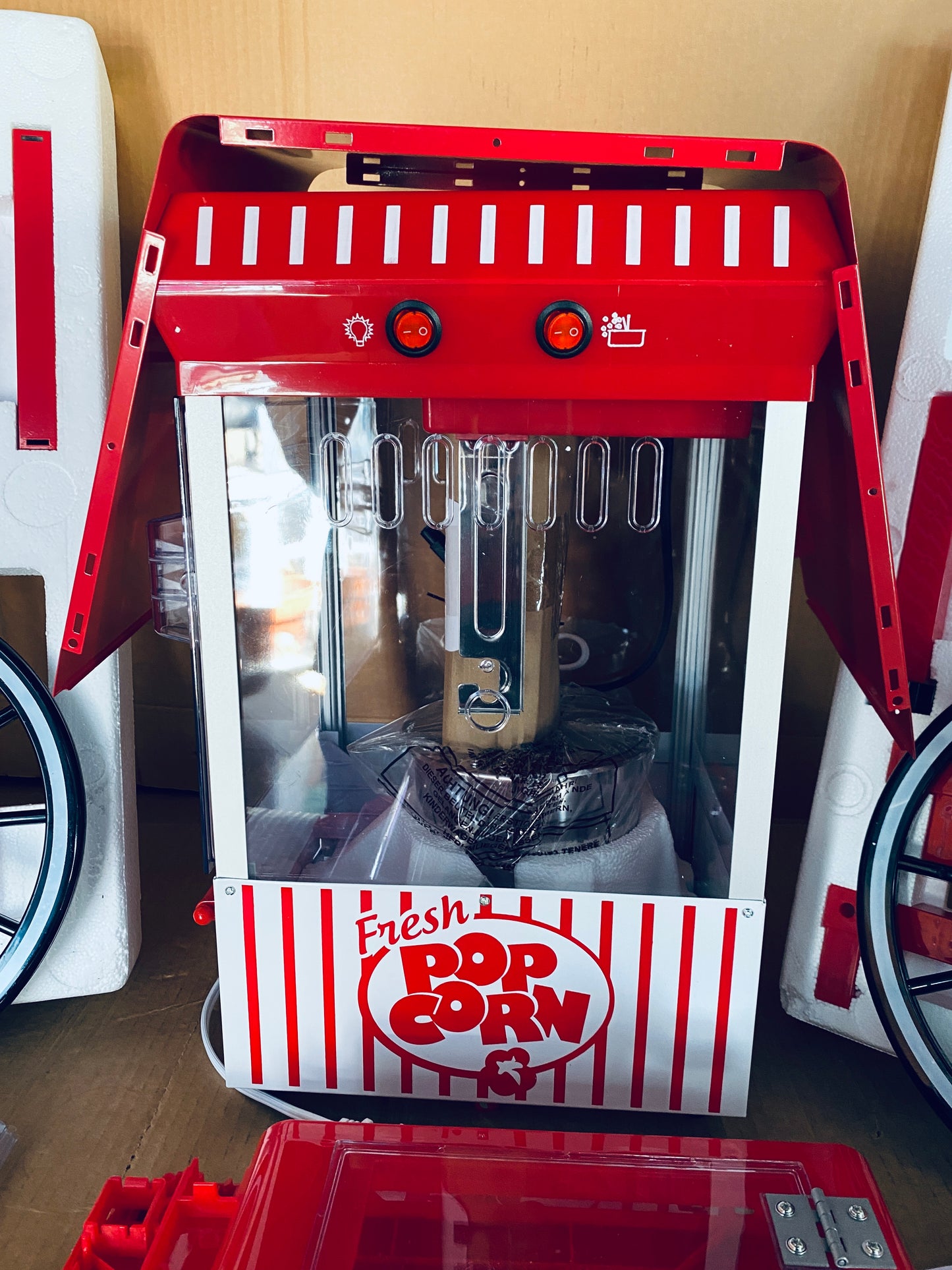 New Other Nostalgia Popcorn Maker Machine With Professional Cart & 2.5 Oz Kettle