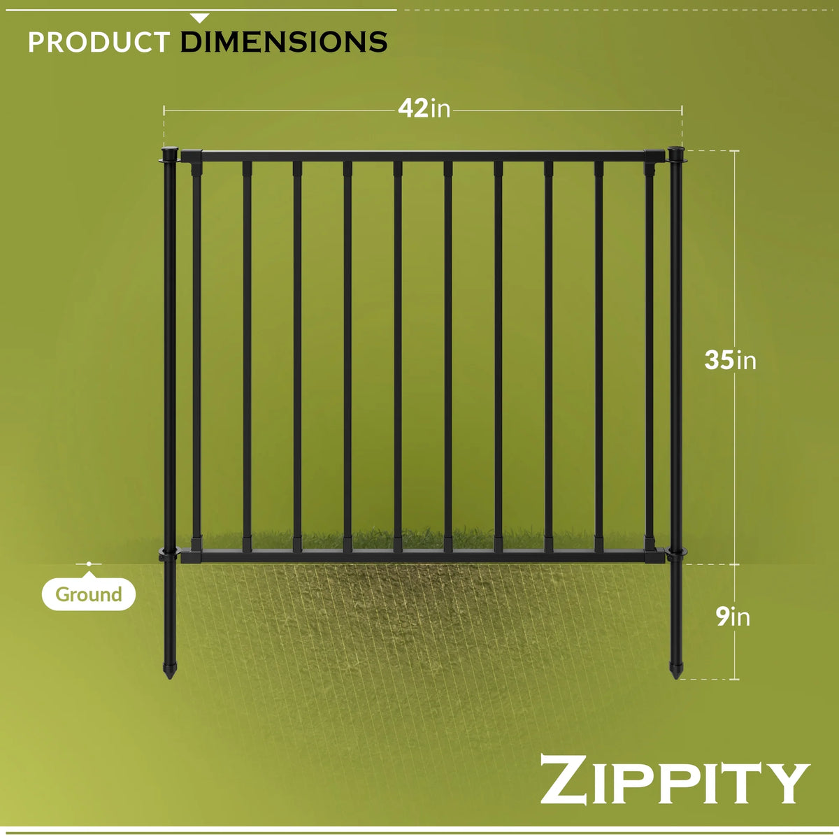 New Other Zippity 2 Panel 3’ H x 3.5’ W Zurich Poly-Steel No Dig Fence Kit