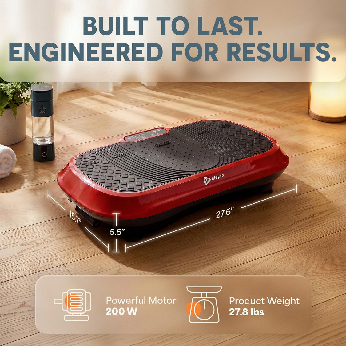 New Other Lifepro Waver Vibration Plate Exercise Machine With 99 Speeds, Red
