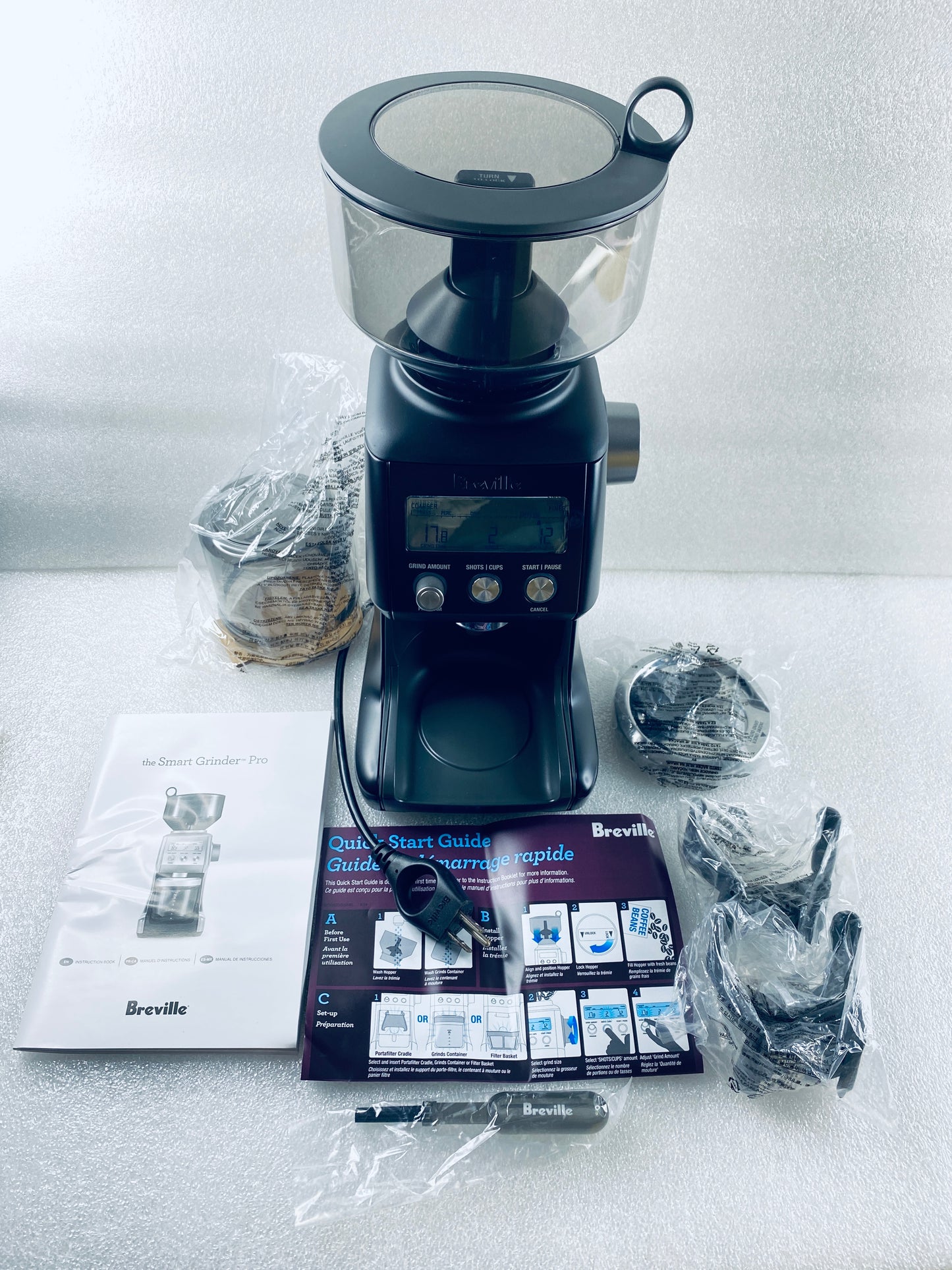 New Other Breville Coffee & Espresso Bean Smart Grinder Pro, Black Truffle