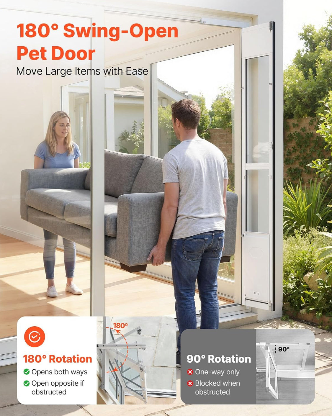 New Other VEVOR Dog Door For Sliding Glass Door With 75 7/8" To 80 11/16" Height