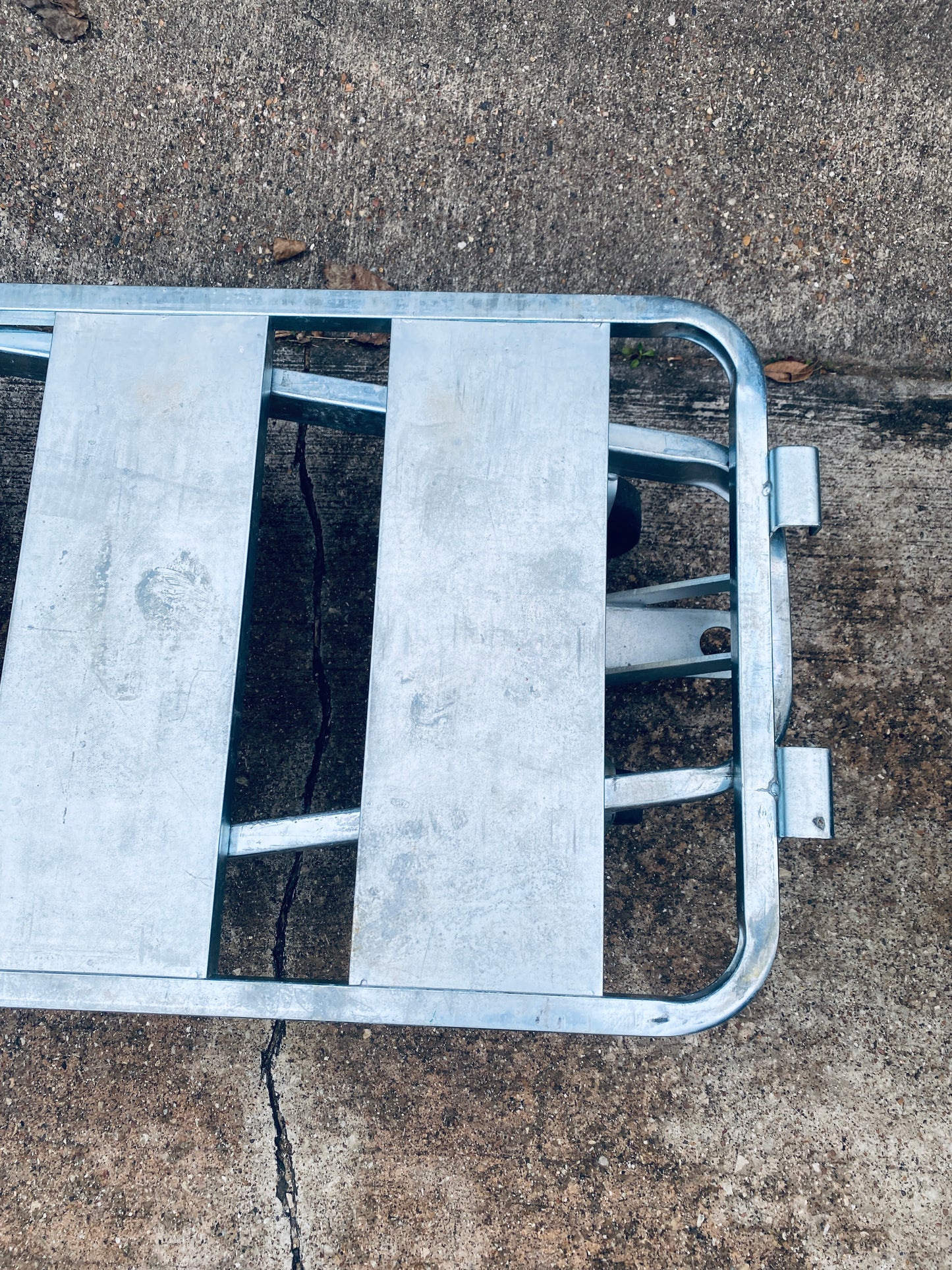 Aluminum Rolling Transport Platform Cart With 4 Castors & Supplies Hanging Rack