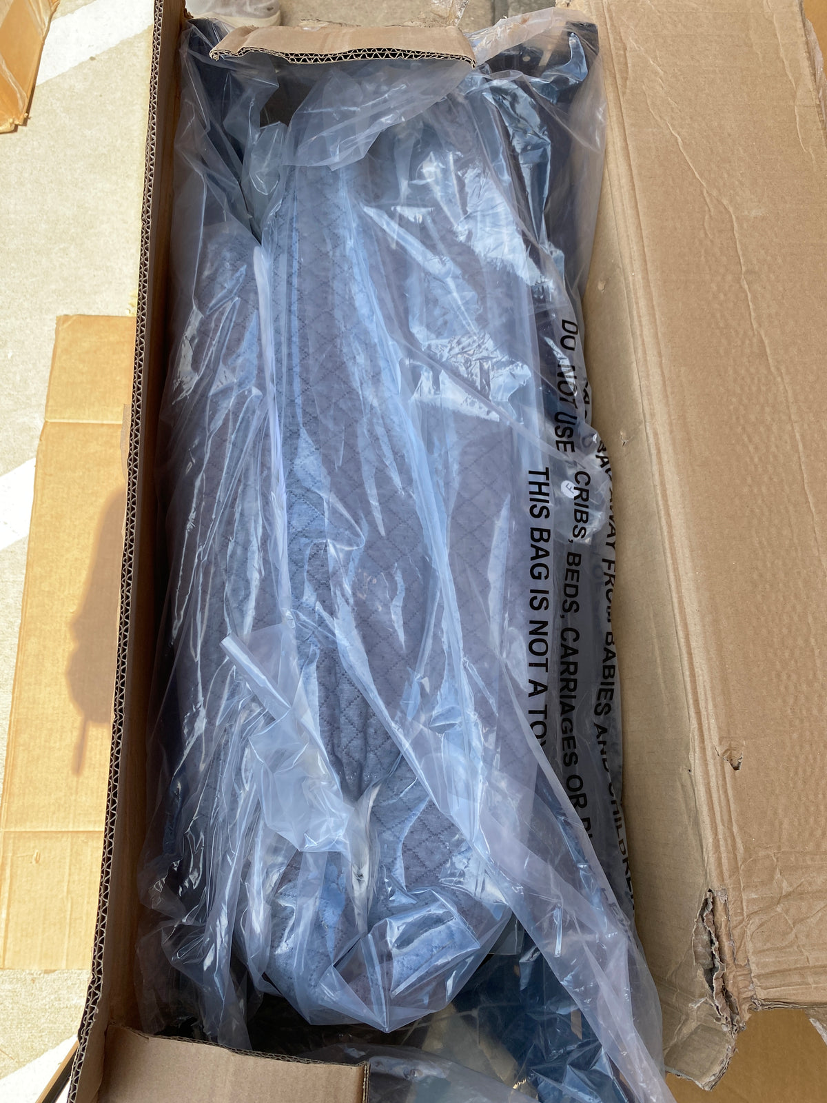New Open Box Decofy Portable Folding Bed With Wheels & Memory Foam Mattress