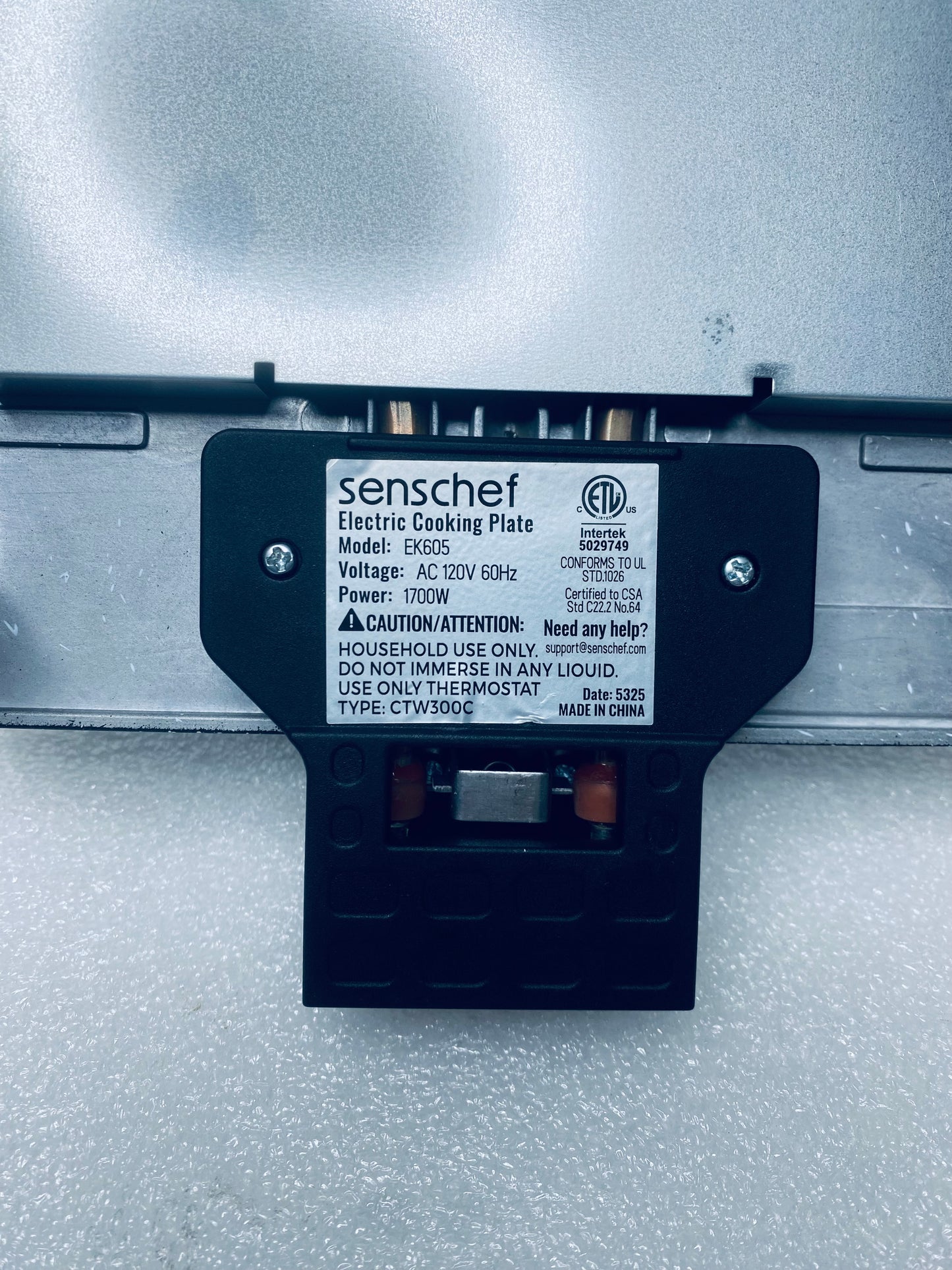 Senschef Cleansnap Everyday Electric 20” Griddle, Midnight Black