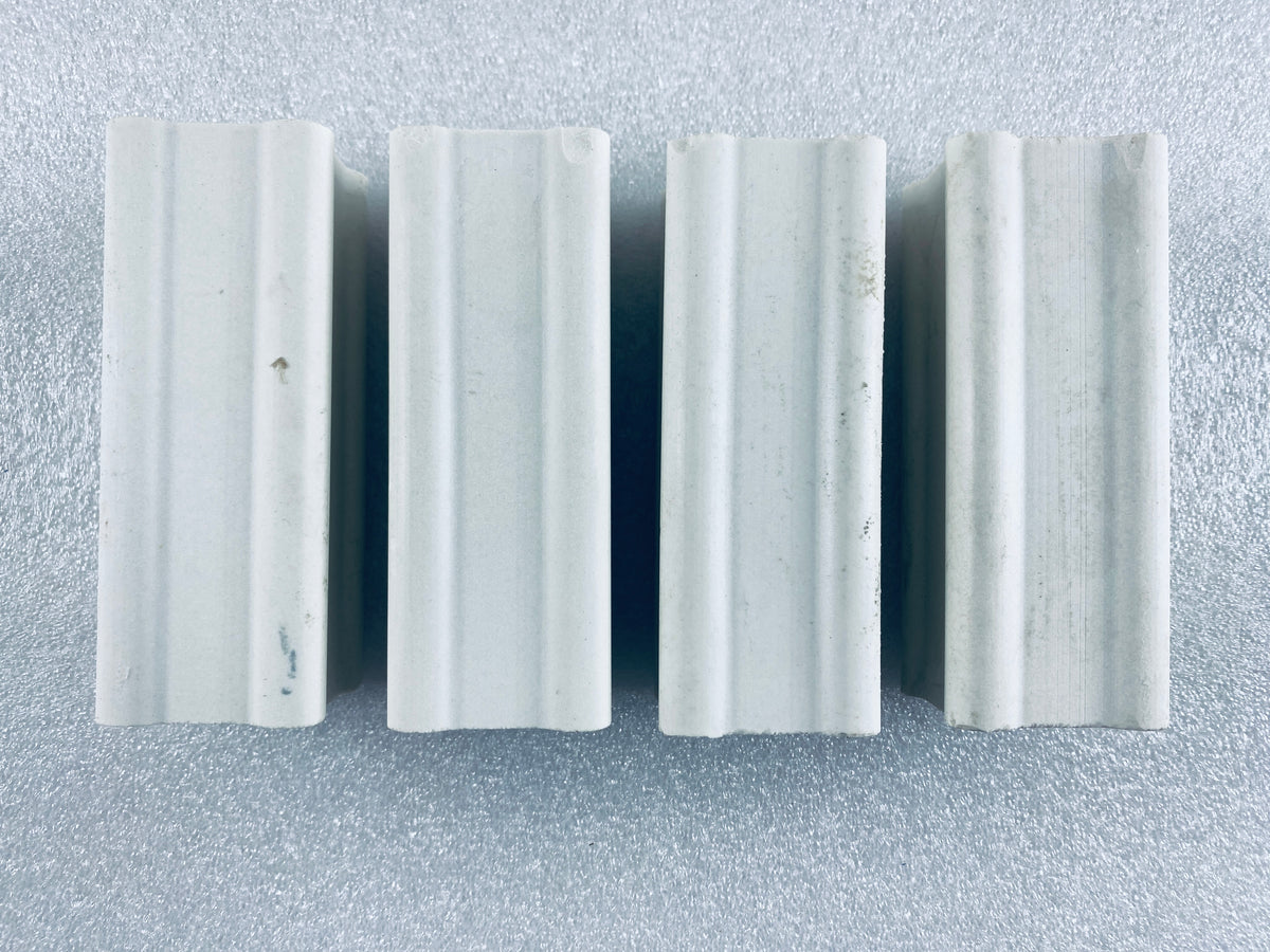 Lot Of 4 - Kiln Approx. 4" Tall x 1.5" Wide Squared End Posts