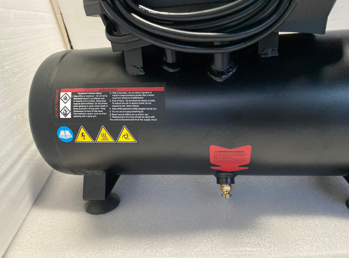 New Other 4 Gallon Portable Air Compressor With 0.5HP & Max 110PSI, Black