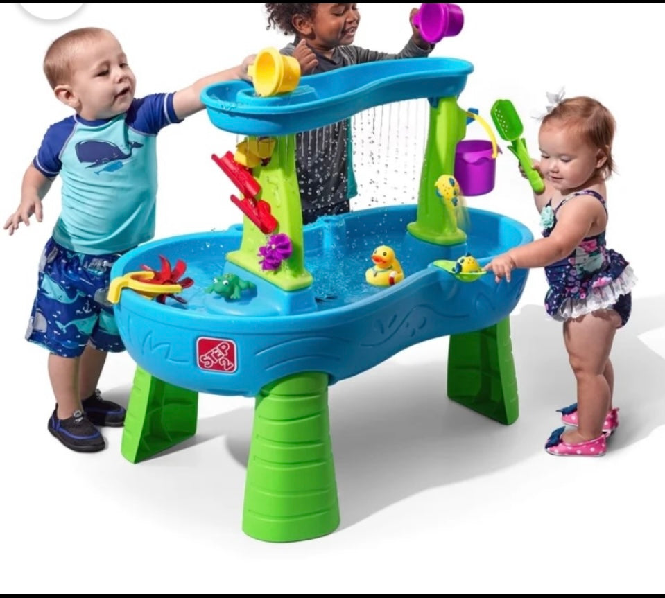 New Other Step2 Rain Showers Splash Pond For Toddlers With Waterfall Tray, Blue