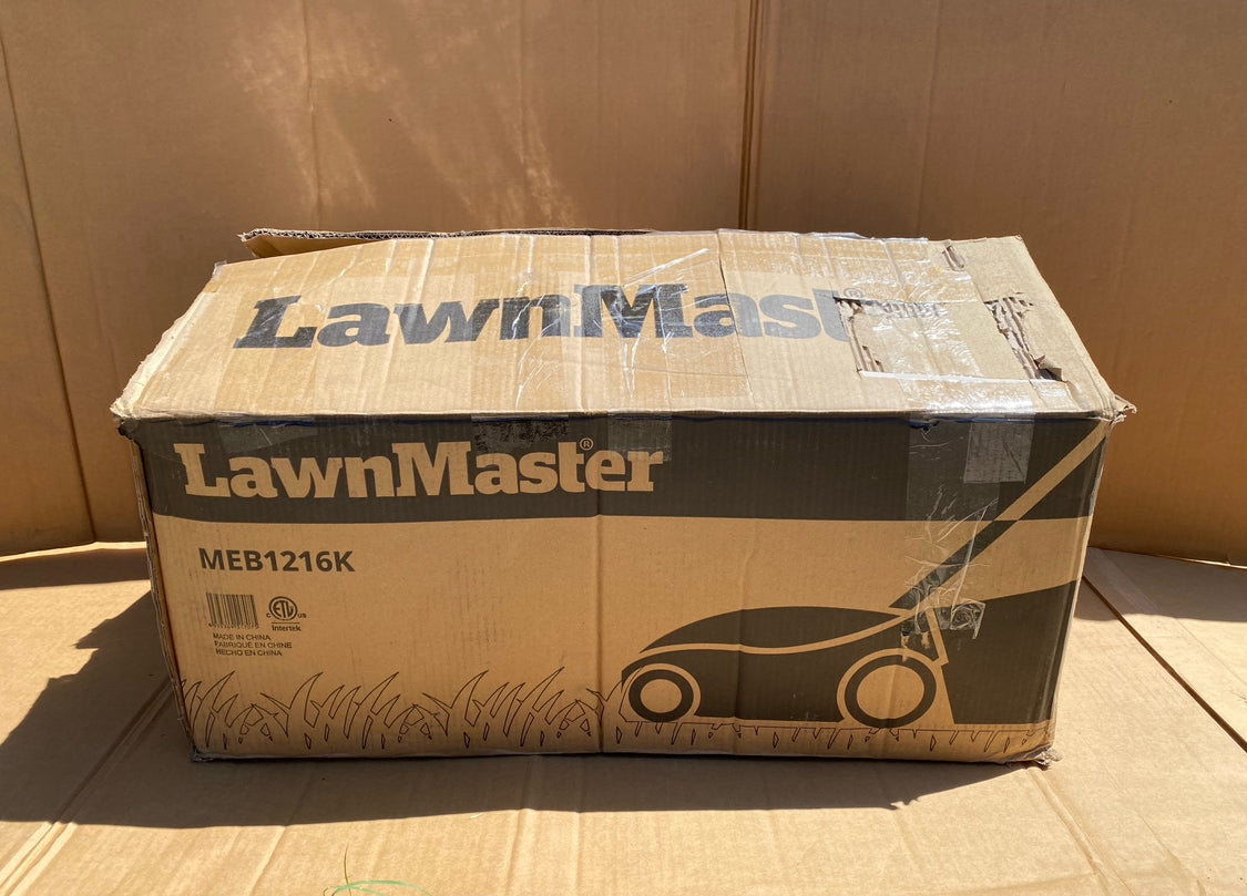 LawnMaster MEB1216K Electric Lawn Mower 16" 12AMP, Black & Orange