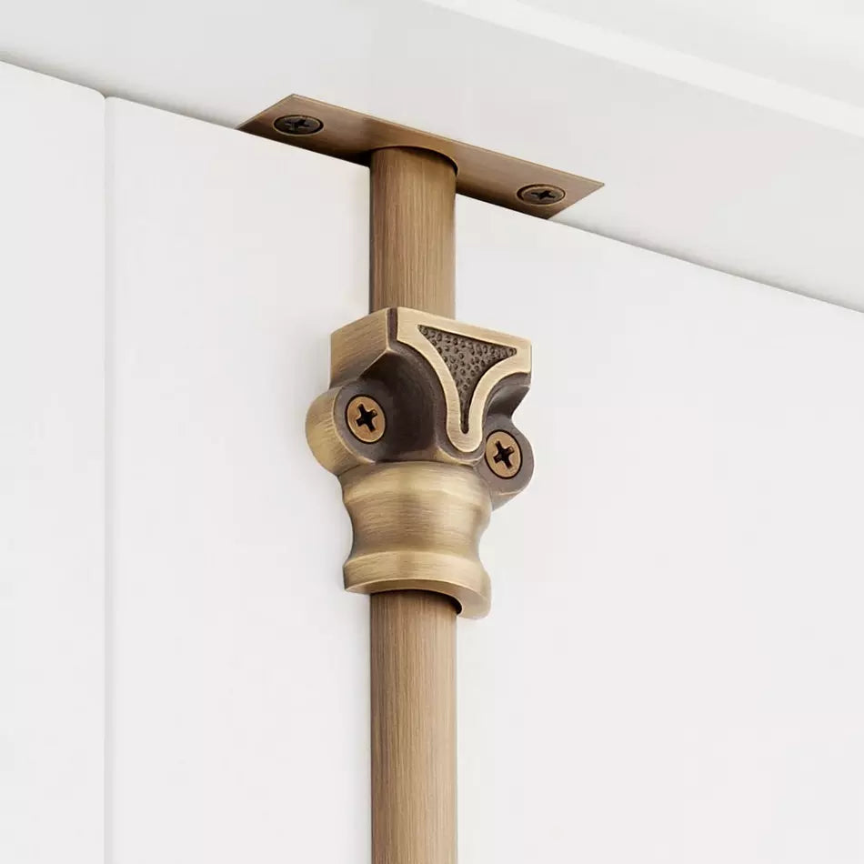 New Other Signature Hardware Corabel Brass Window Cremone Bolt, Antique Brass