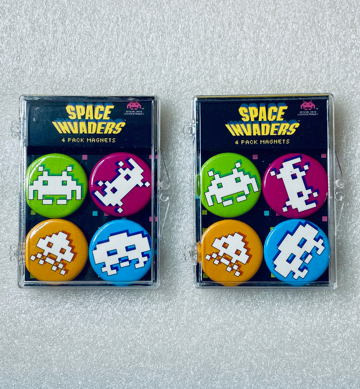Lot Of 2 - New Other The Coop Space Invaders 1.5" Magnets, (8 Magnets Total)