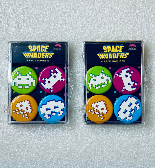 Lot Of 2 - New Other The Coop Space Invaders 1.5" Magnets, (8 Magnets Total)