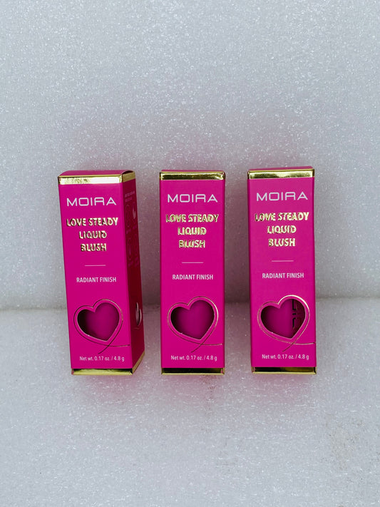Lot Of 3 - New Moira Love Steady Liquid Blush Radiant Finish 05, 0.17 oz. Each