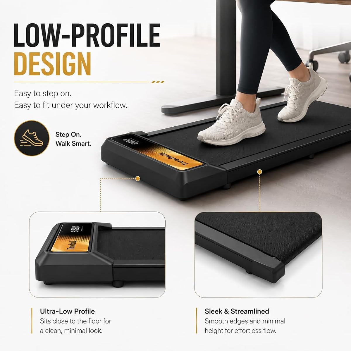 New Open Box GKYET Walking Treadmill Pad W/ 8% Incline, 2.5HP & 265lb. Capacity