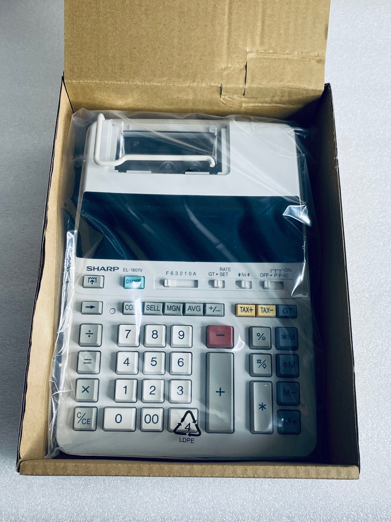 new Other - Sharp EL-1801V 12-Digit 2-Color Printing Calculator