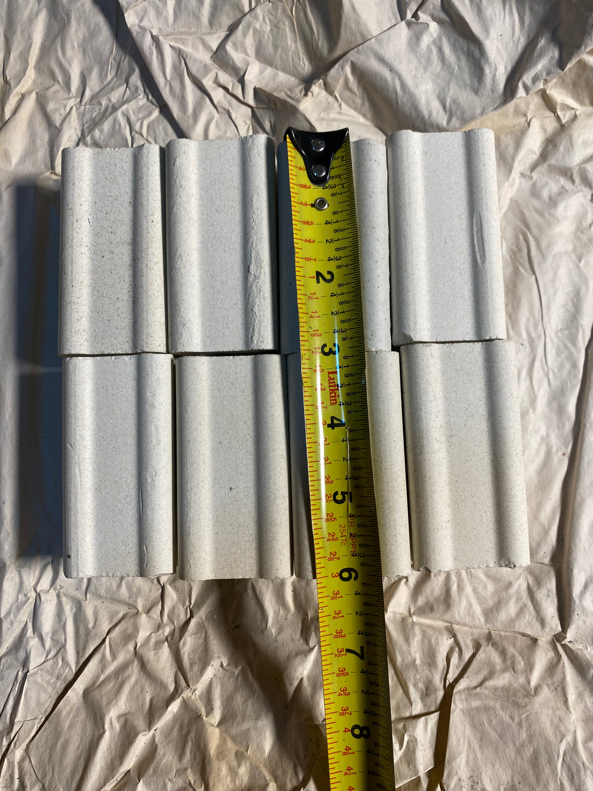 Lot Of 8 - Kiln Approx. 3" Tall x 1 1/2" Wide Squared End Posts