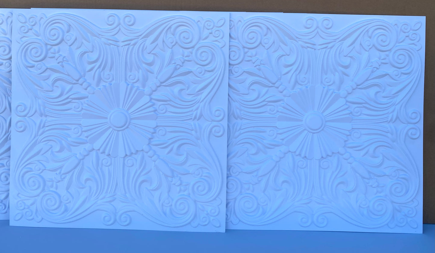 lot Of 12 New Other-Art3d Decorative 2' x 2' Spanish Floral Ceiling Tile, White