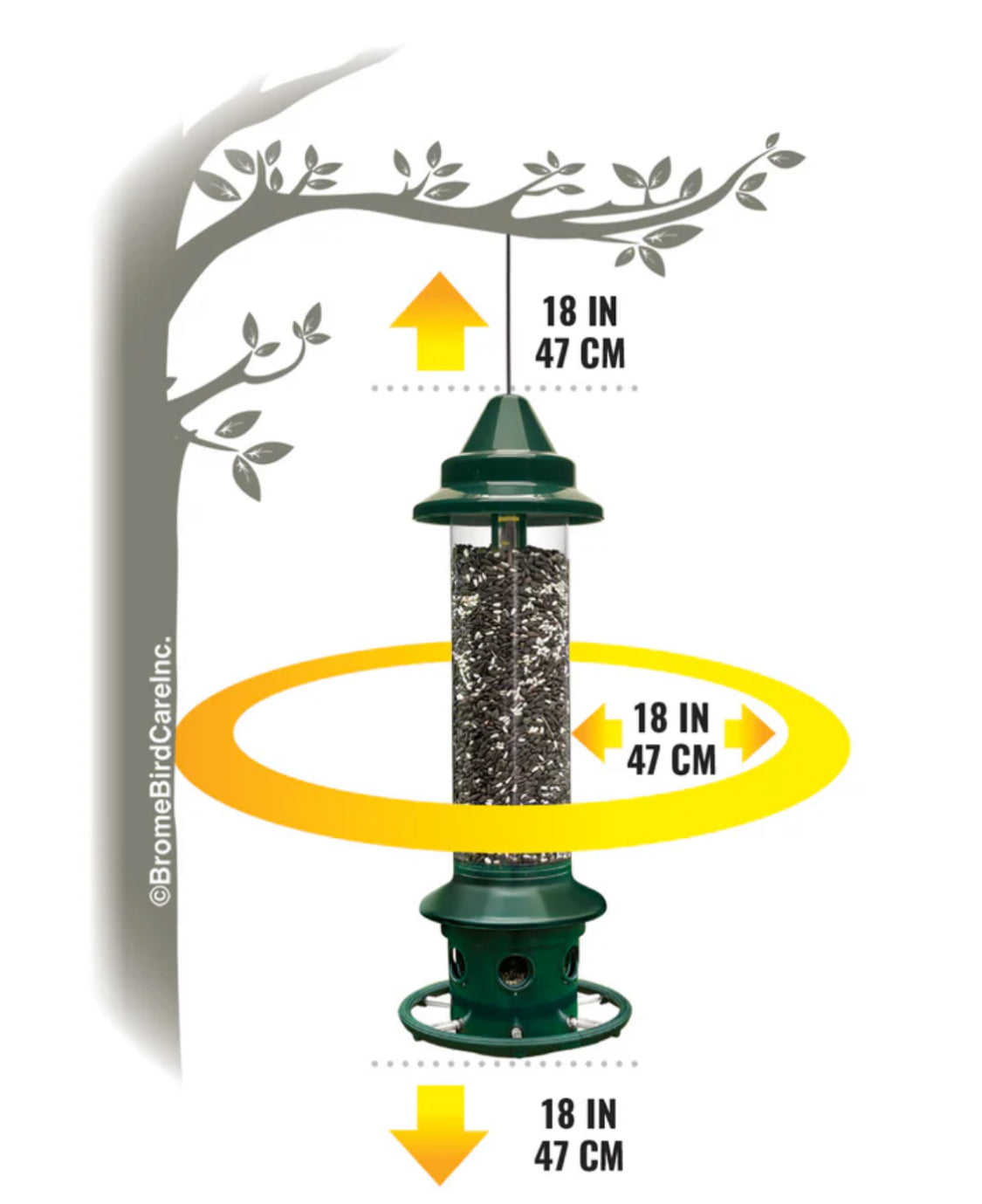 New Other Brome Squirrel Buster Plus Bird Feeder With 5.2lb. Capacity, Green