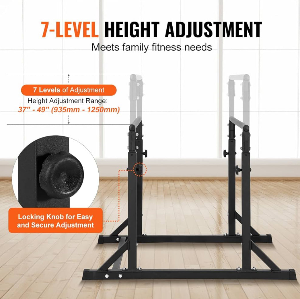 New Other VEVOR 800lb Capacity Heave Duty Dip Bar Stand With Adjustable Height