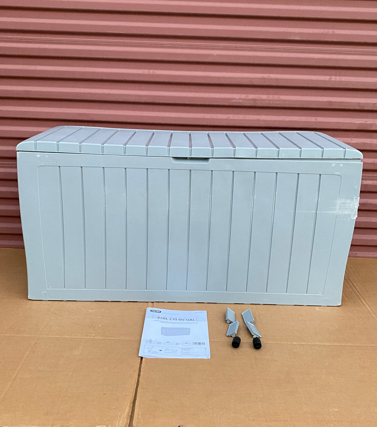 New Other Keter Marvel 71 Gal Outdoor Storage Box For Patio & Pool Accessories