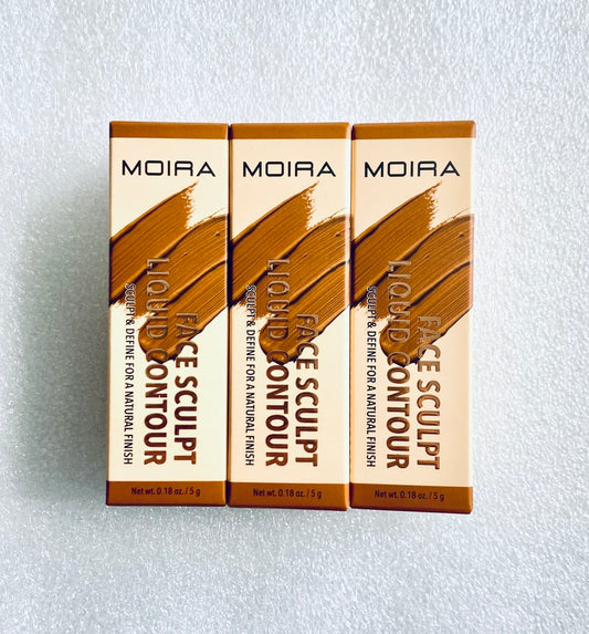 Lot Of 3 - New Moira Face Sculpt Liquid Contour 400 Cocoa, 0.18 oz. Each