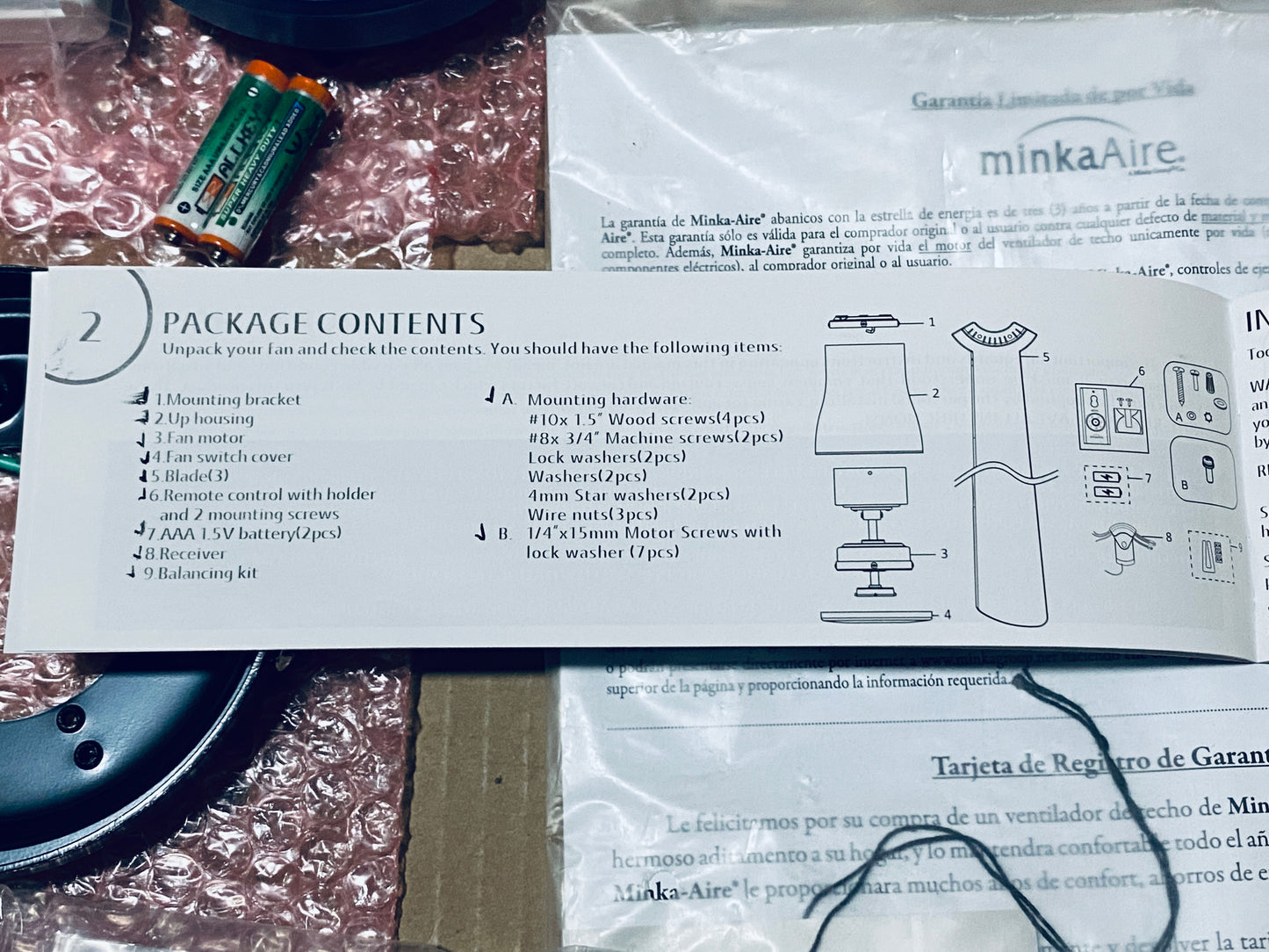 New Open Box Minka Aire Simple Flush 52" Outdoor Hugger Ceiling Fan W/ Remote