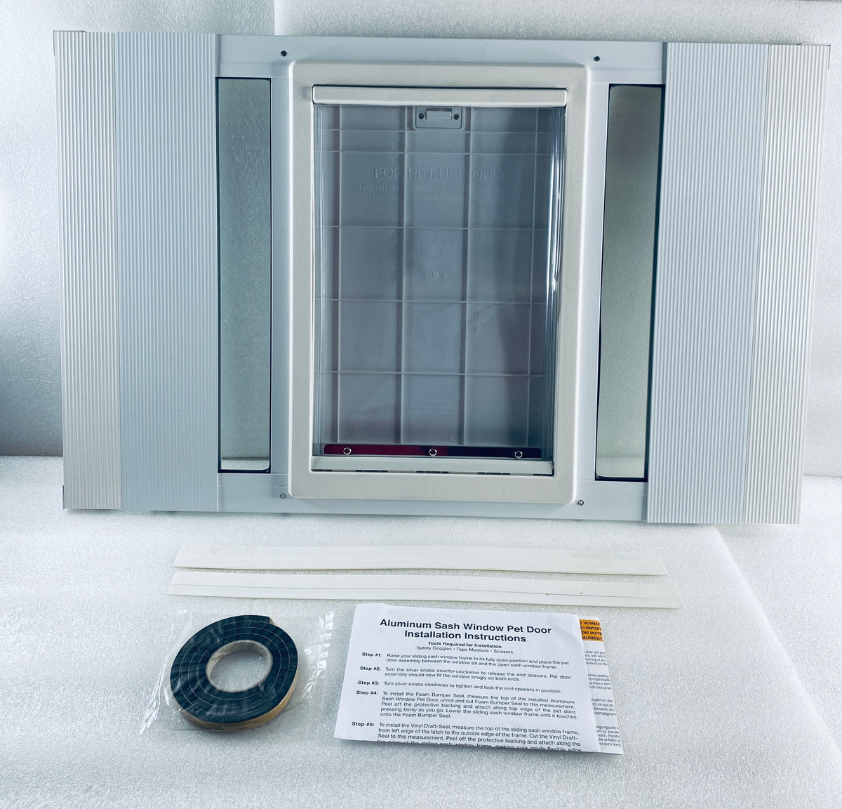 New Other Ideal Pet Aluminum Adjustable Sash Window Pet Door W/ 10-1/2”x15” Flap