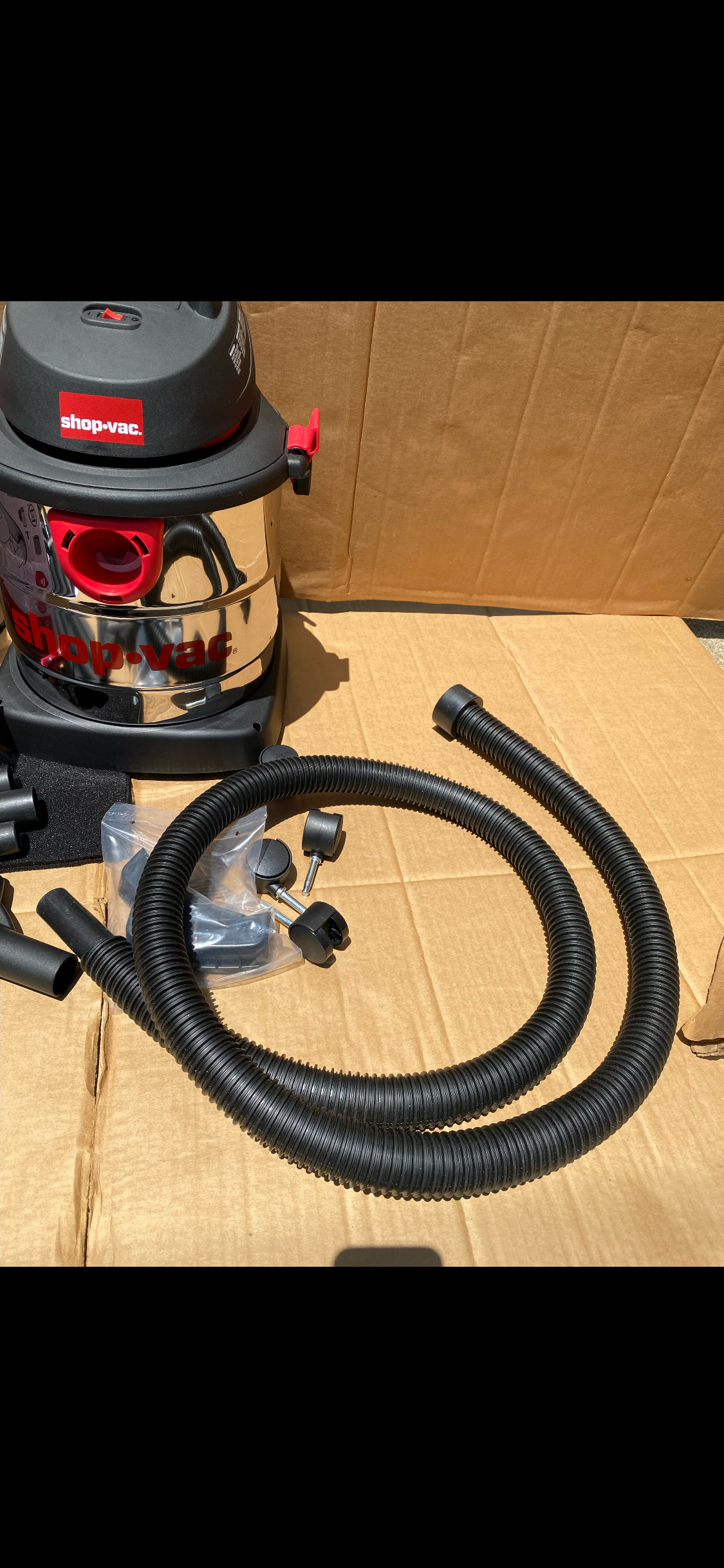 Like New Shop-Vac Wet/Dry 5 Gallon, 4.5 Peak HP Vacuum, Stainless Steel