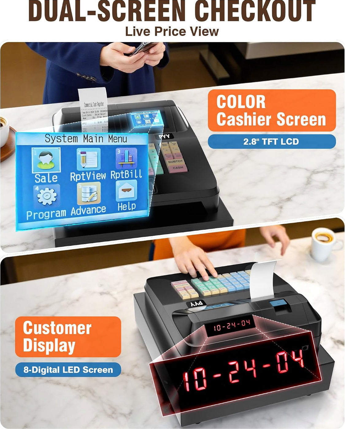 New Other PYY Electronic Commercial Keyed Cash Register For Small Businesses