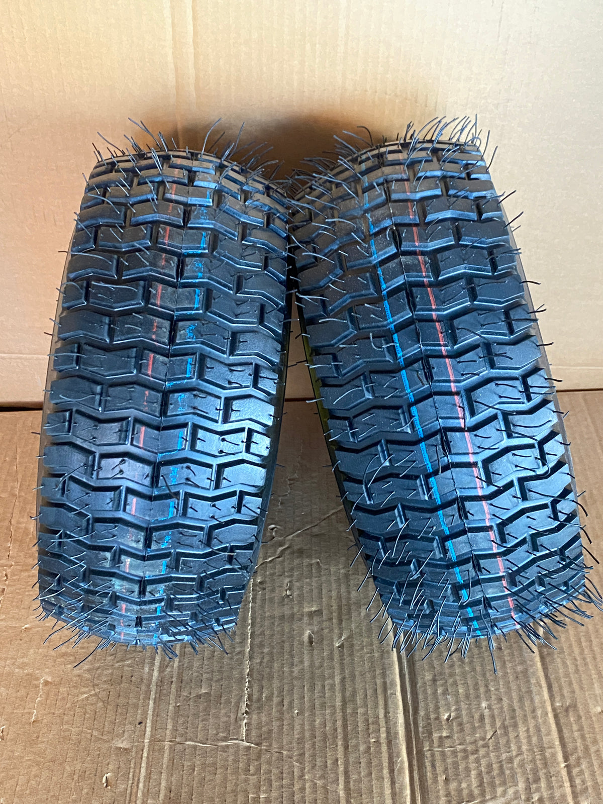 Set Of 2-New Other Aremae 15x6.00-6 Tubeless Lawn Mower Tires With 3/4" Bushing