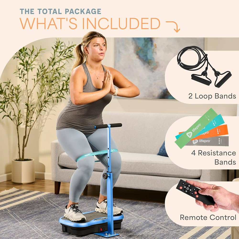 New Other Lifepro TrimLite Vibration Exercise Plate With Handle & Bluetooth