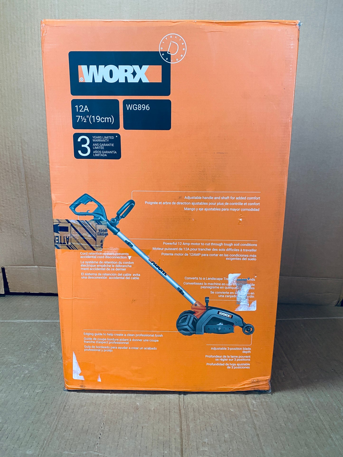 New Other WORX Electric 12 Amp 7.5" Lawn Edger/Trencher For Lawn Landscaping