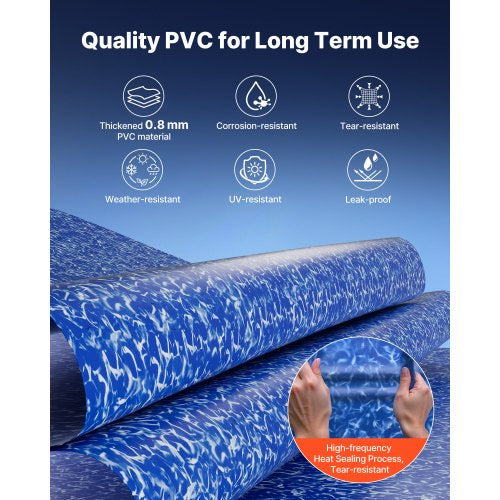 New Other VEVOR 10ft Round Heavy Duty Overlap Swimming Pool Liner For 27.5” Wall