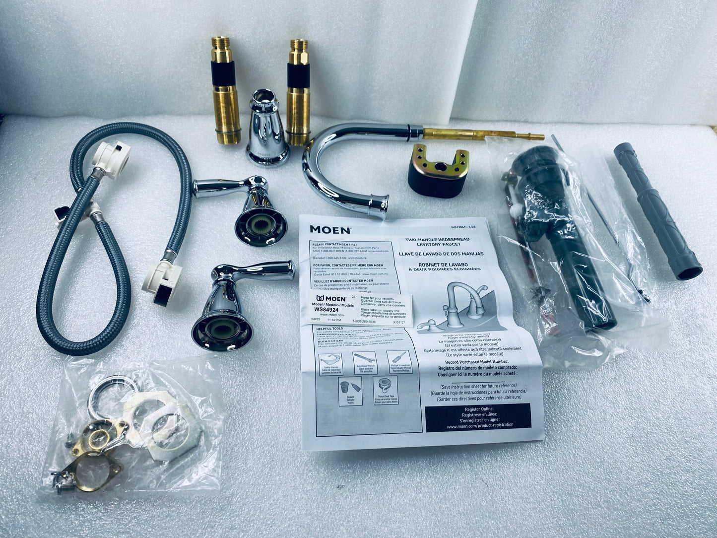 New Other Moen Banbury Two-Handle Widespread Bathroom Sink Faucet, Chrome
