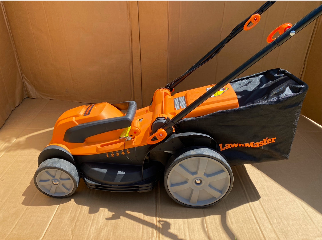 LawnMaster MEB1216K Electric Lawn Mower 16" 12AMP, Black & Orange