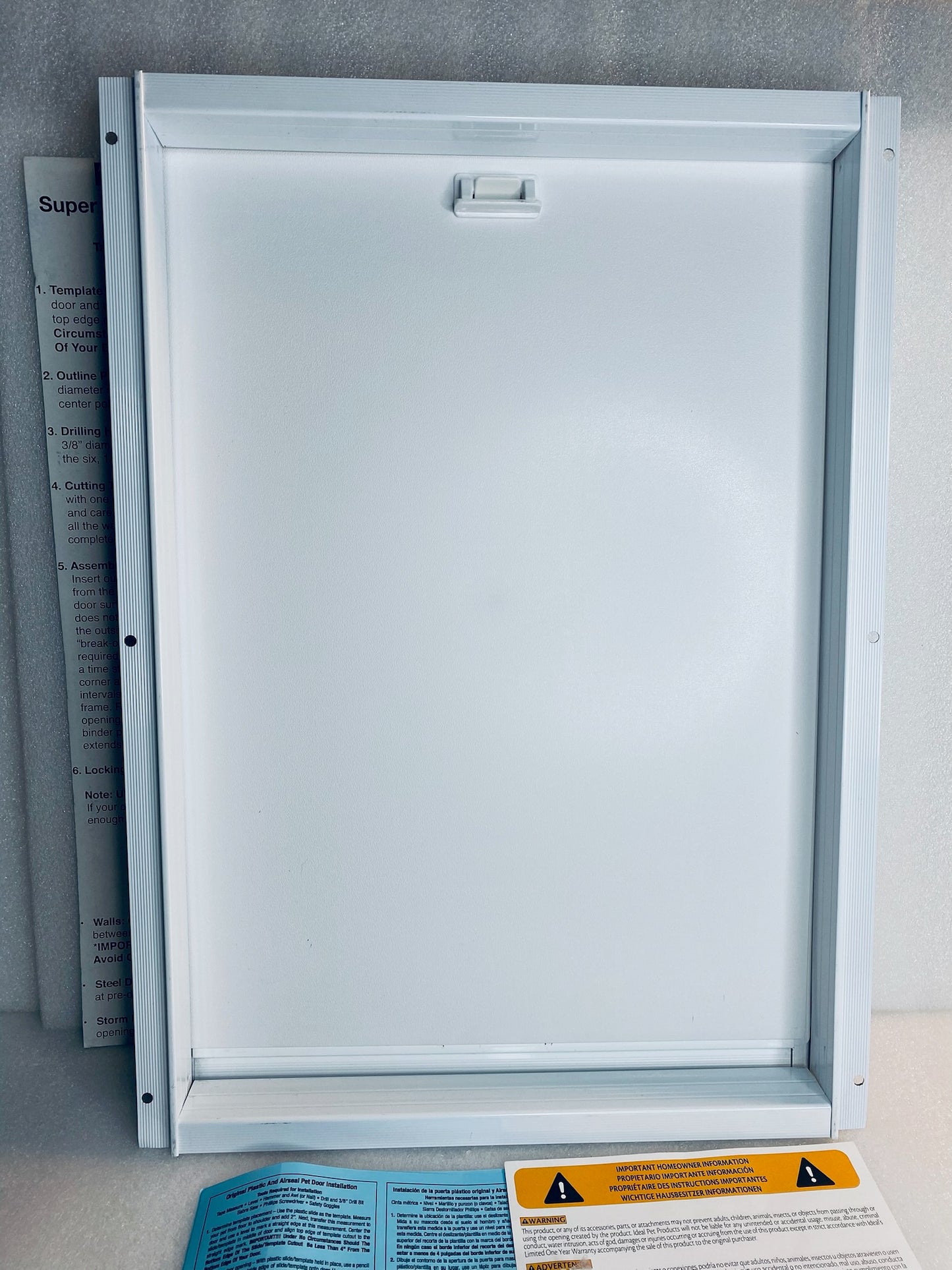 New Other Perfect Pet Super Large Aluminum Deluxe Pet Door, 15" x 20" Flap Size