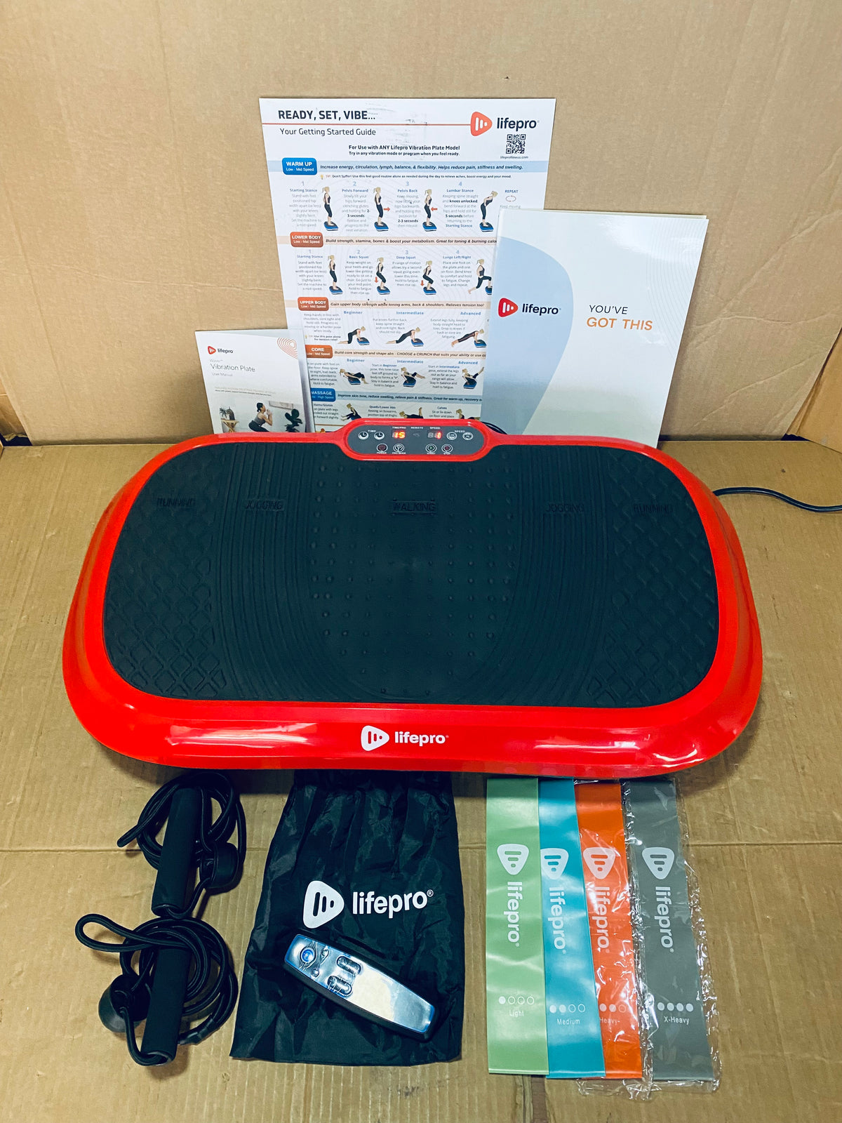 Like New Lifepro Waver Vibration Plate Exercise Machine With 99 Speeds, Red