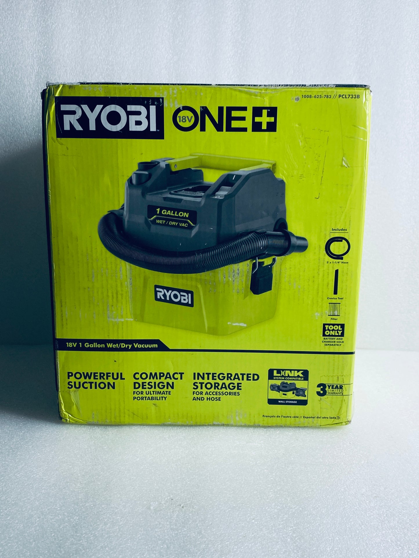 new Other - Ryobi ONE+ 18V Cordless 1 Gal. Wet/Dry Vacuum, Tool Only