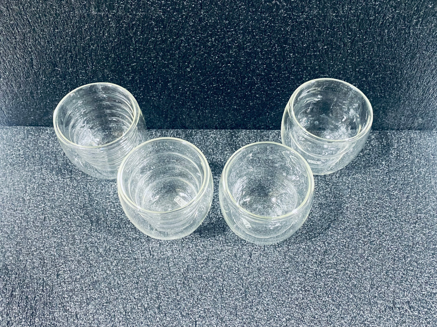 #153 - Lot Of 4 - Ozeri Tumbler Double Wall Thermal I Glass 8 oz Coffee/Tea/Bar Glass - (IN CONDITION AS SHOWN)