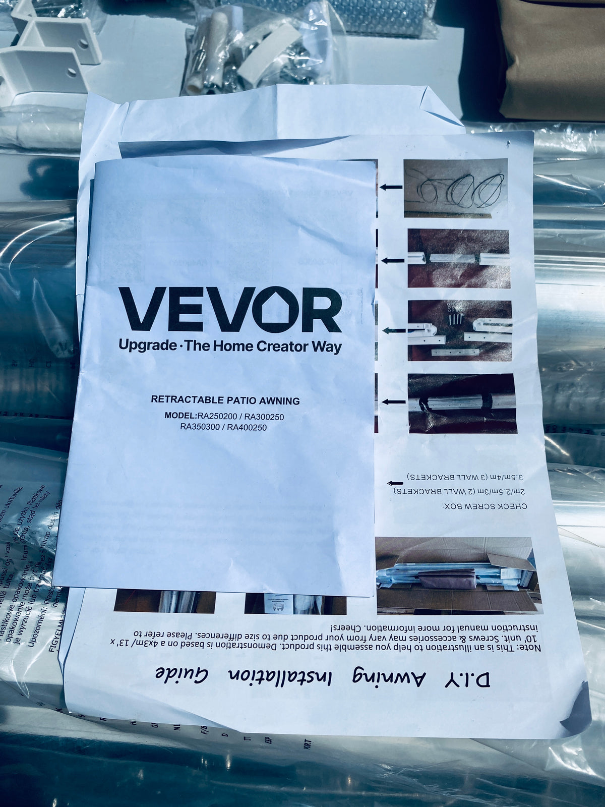 New Other VEVOR Manual Retractable 8 x 7 ft Awning/Sun Shade With Crank Handle
