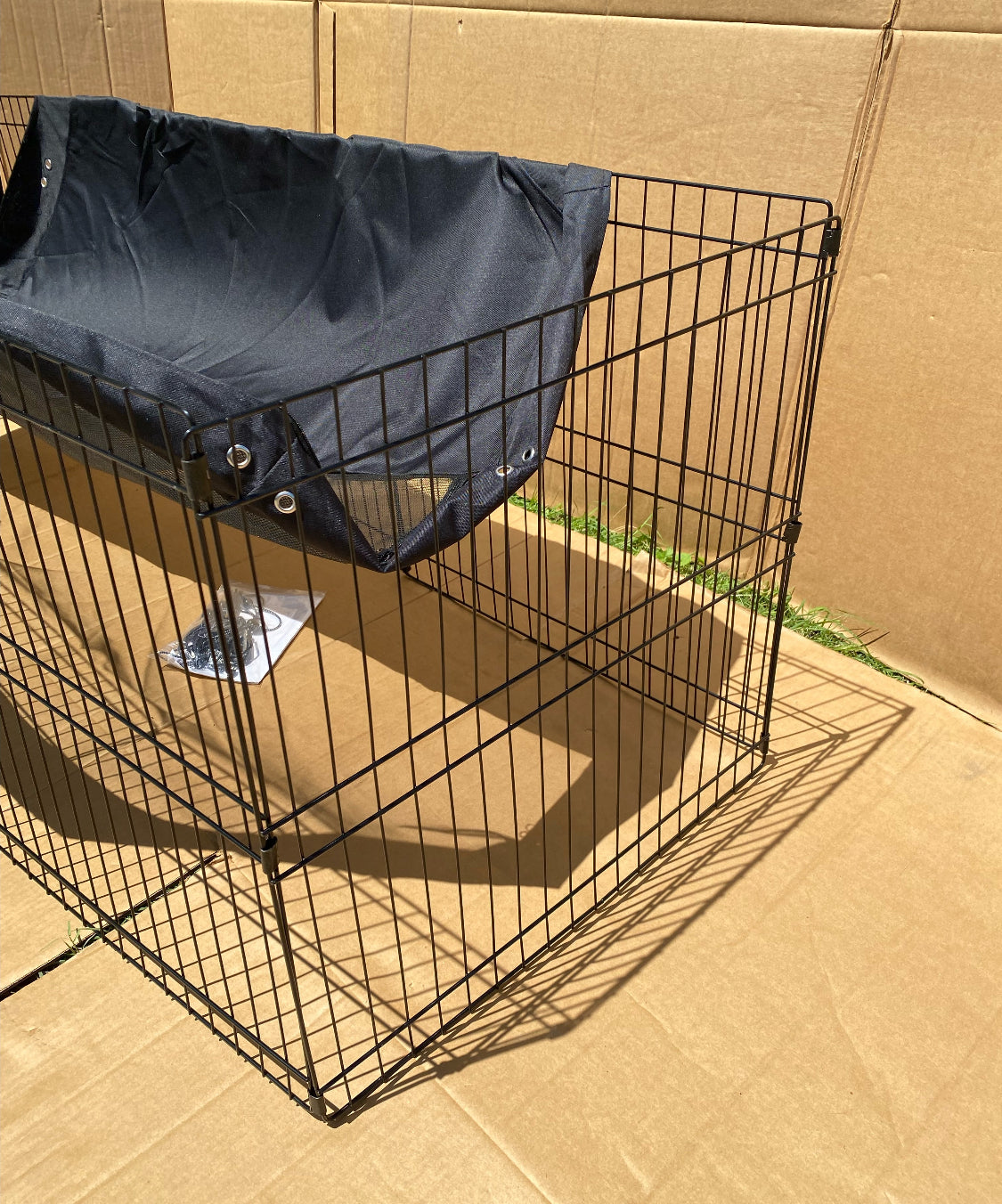 New Other VEVOR 8Pc 30"Hx24"W Foldable Dog Playpen With Fabric Top Cover, Black